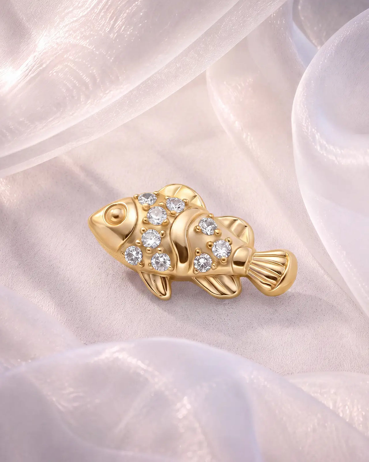 Coral Clownfish Flatback Stud