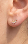 Cascading Baguette Branch Flatback Stud