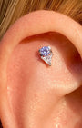 Two-Stone Trillion Drop Flatback Stud