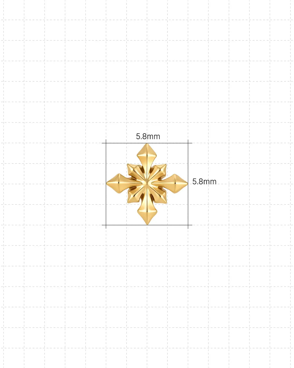 Aster Cross Flatback Stud