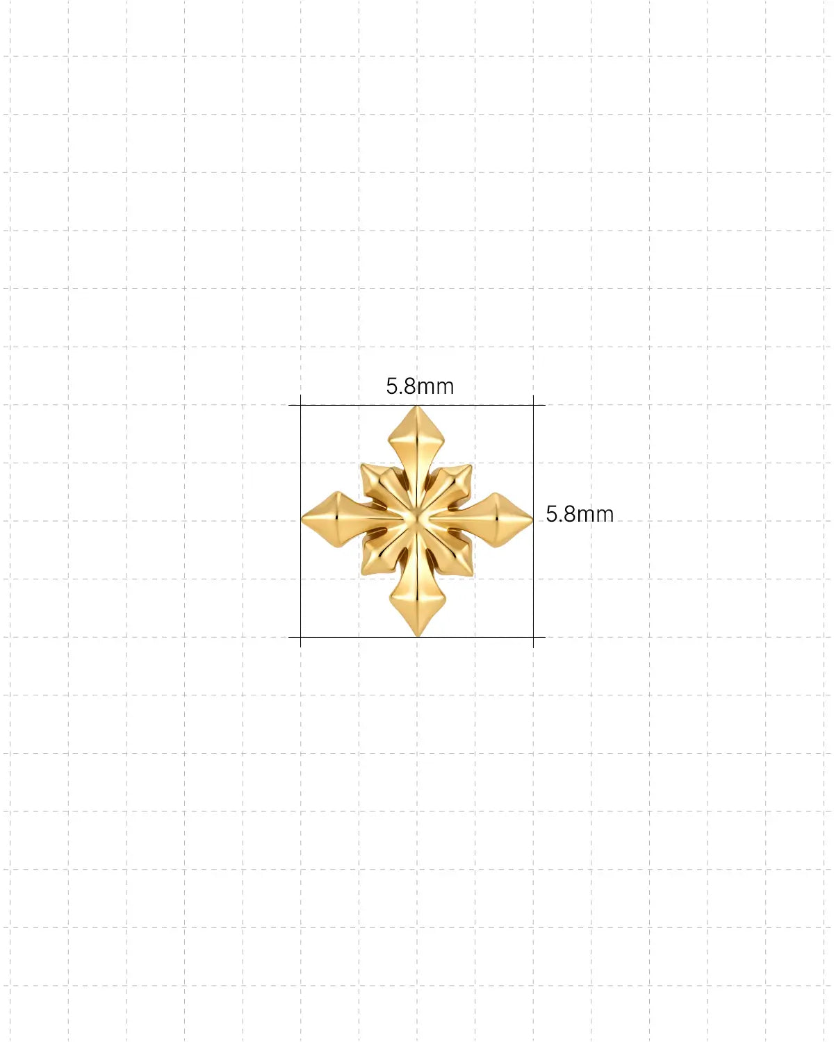Aster Cross Flatback Stud