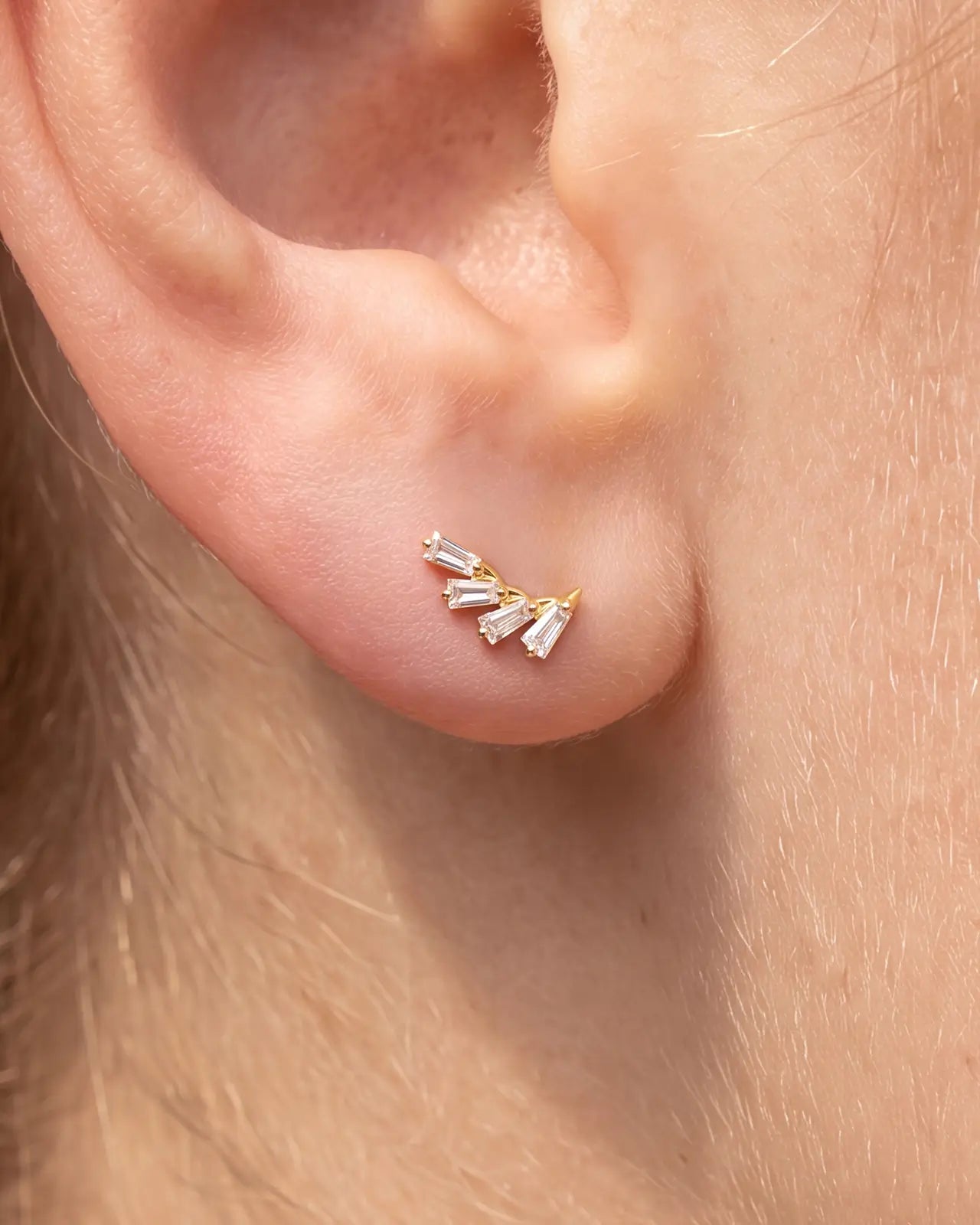 Cascading Marquise Branch Flatback Stud