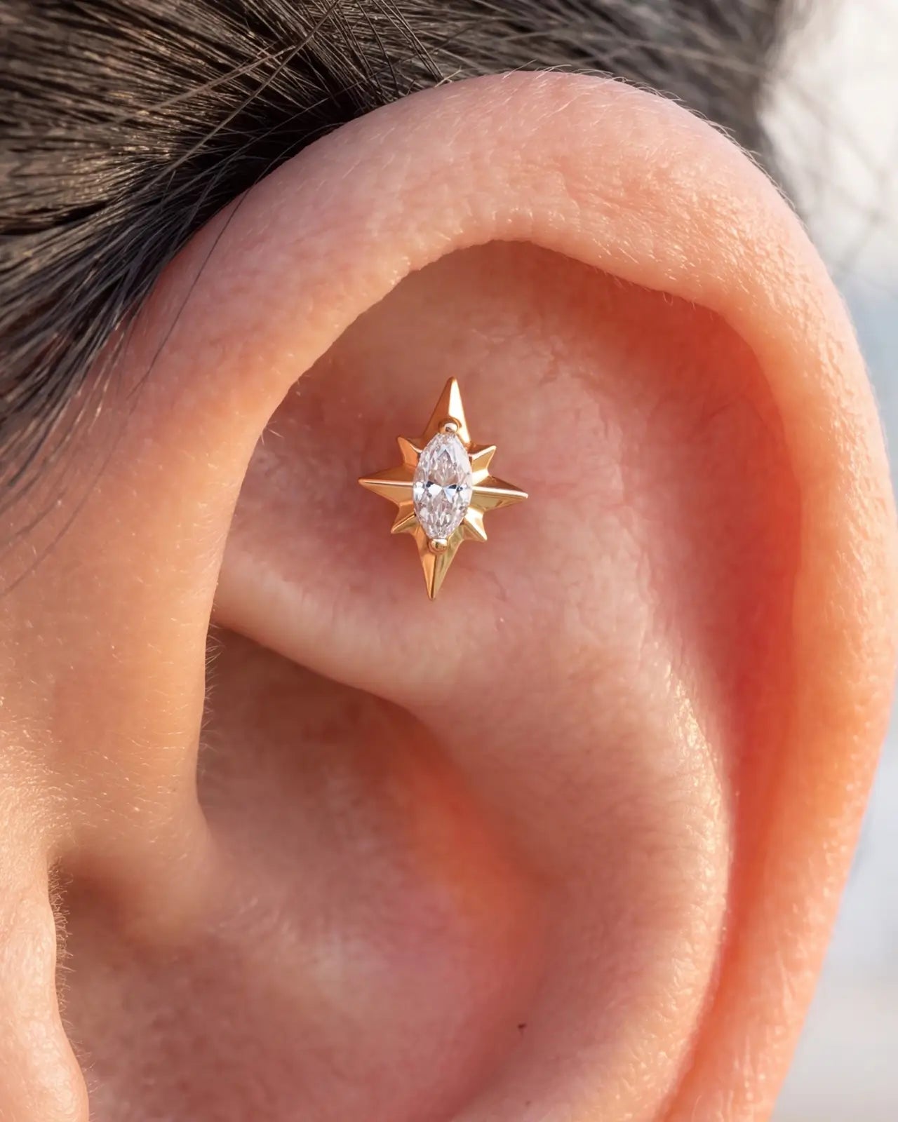 Starlight Compass Flatback Stud