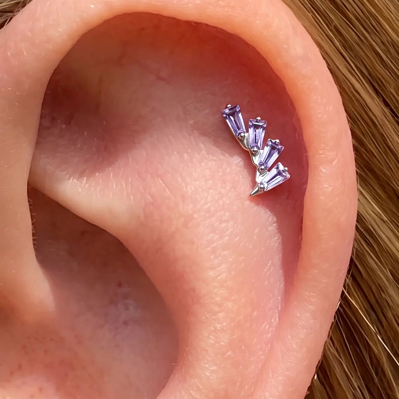 Cascading Marquise Branch Flatback Stud