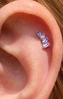 Cascading Marquise Branch Flatback Stud