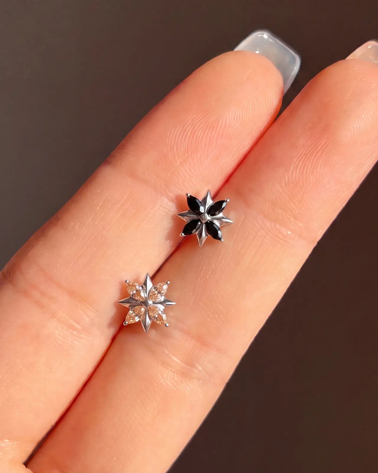 Spiked Marquise Starburst Flatback Stud