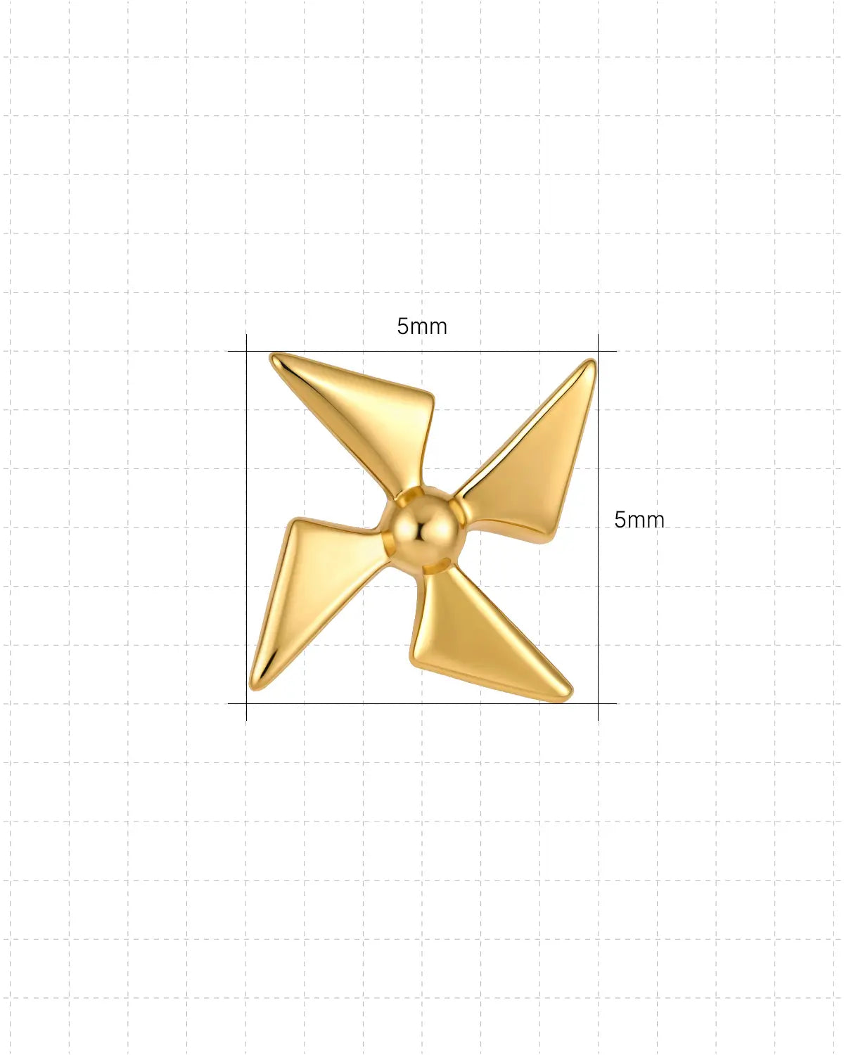 Pinwheel Flatback Stud