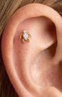 Sea Turtle Zircon Flatback Stud