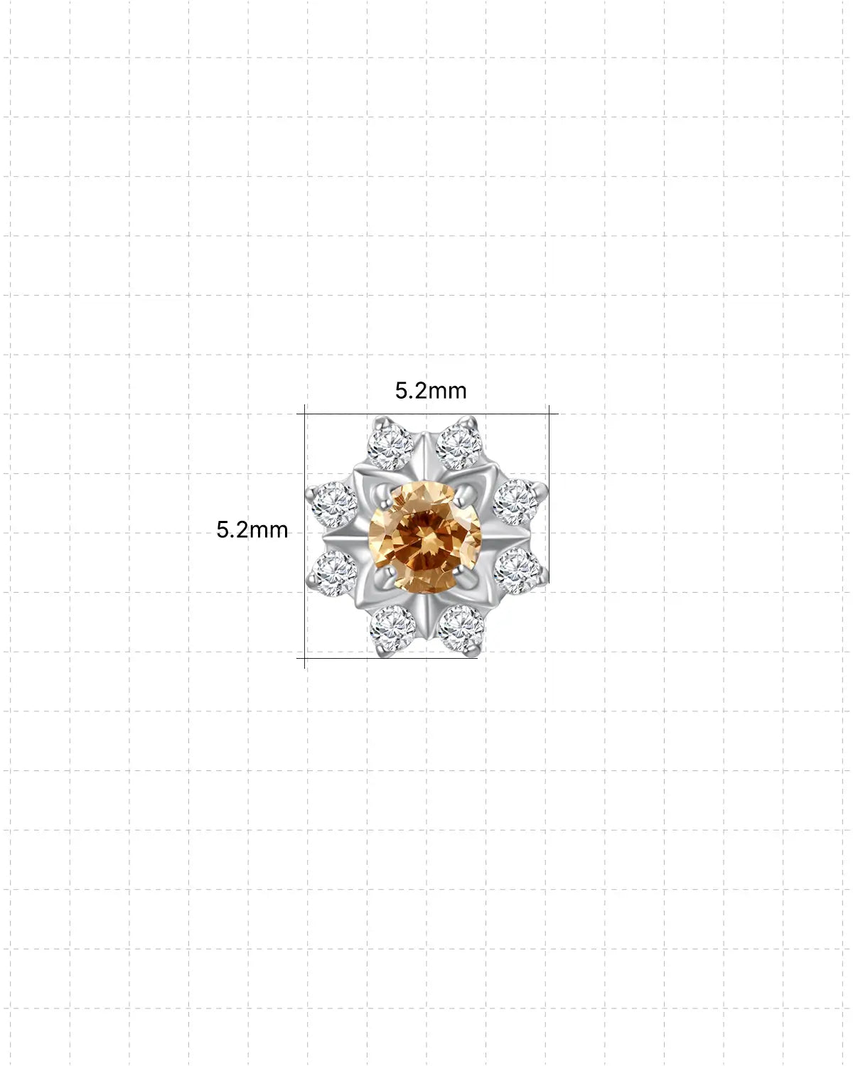 Radiant Sunburst Flatback Stud