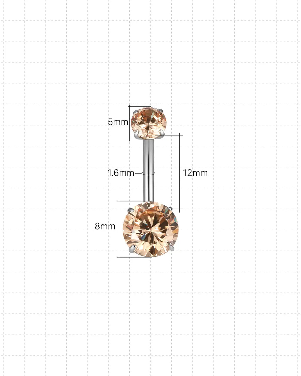 Twin Radiance Belly Button Ring
