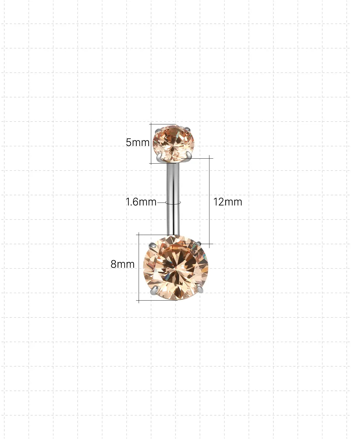 Twin Radiance Belly Button Ring