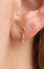 Ophira Serpent Gem Drop Flatback Stud