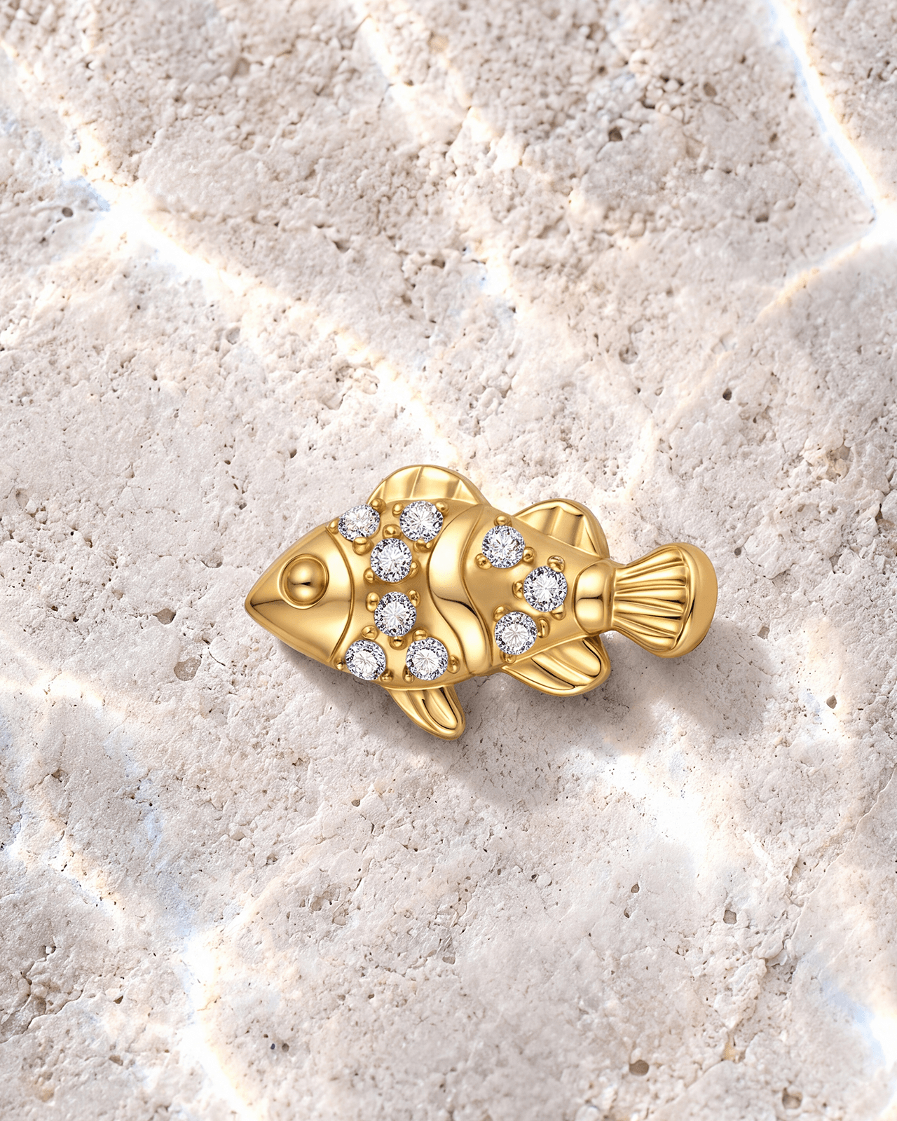 Coral Clownfish Flatback Stud