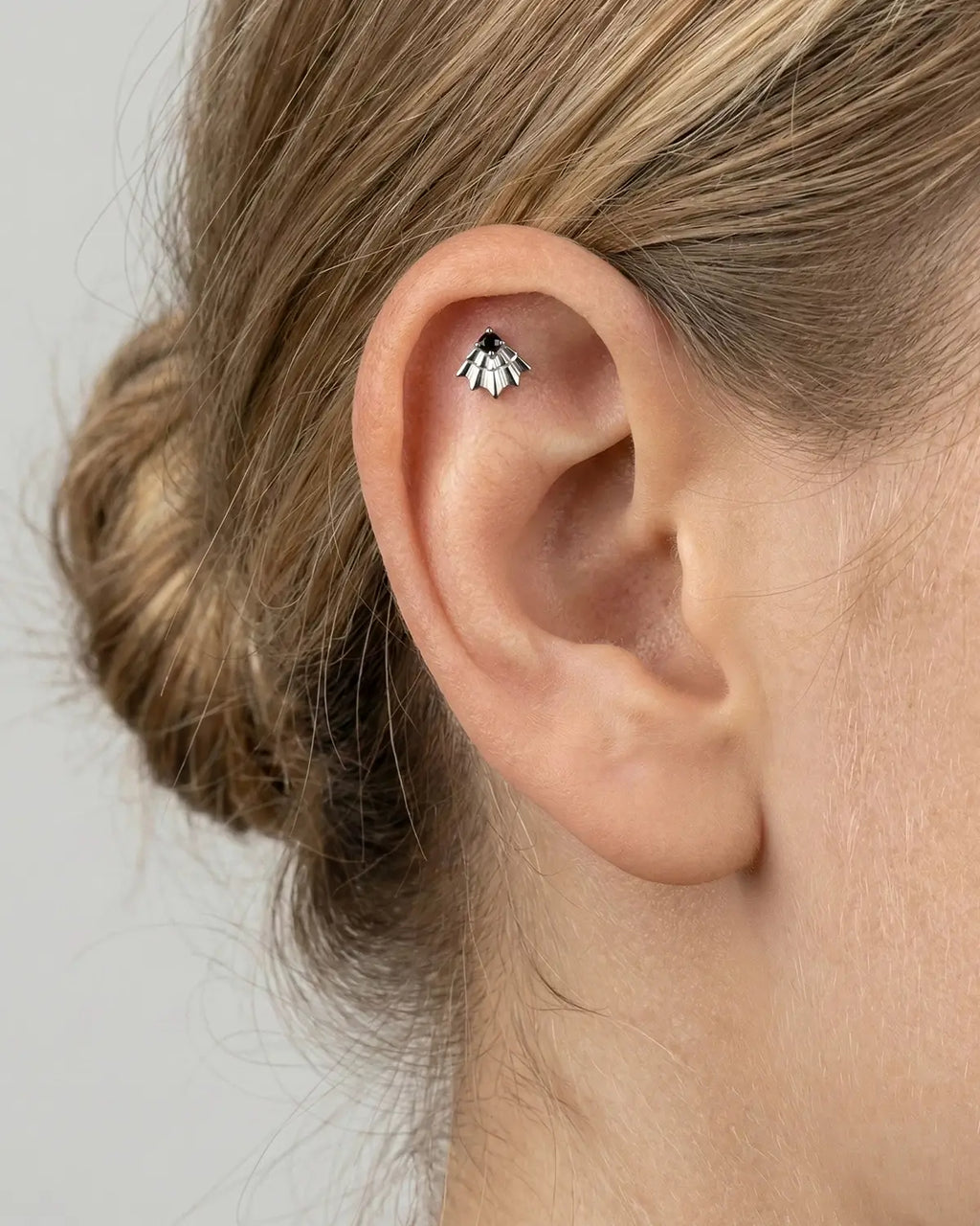 Draped Fan Flatback Stud