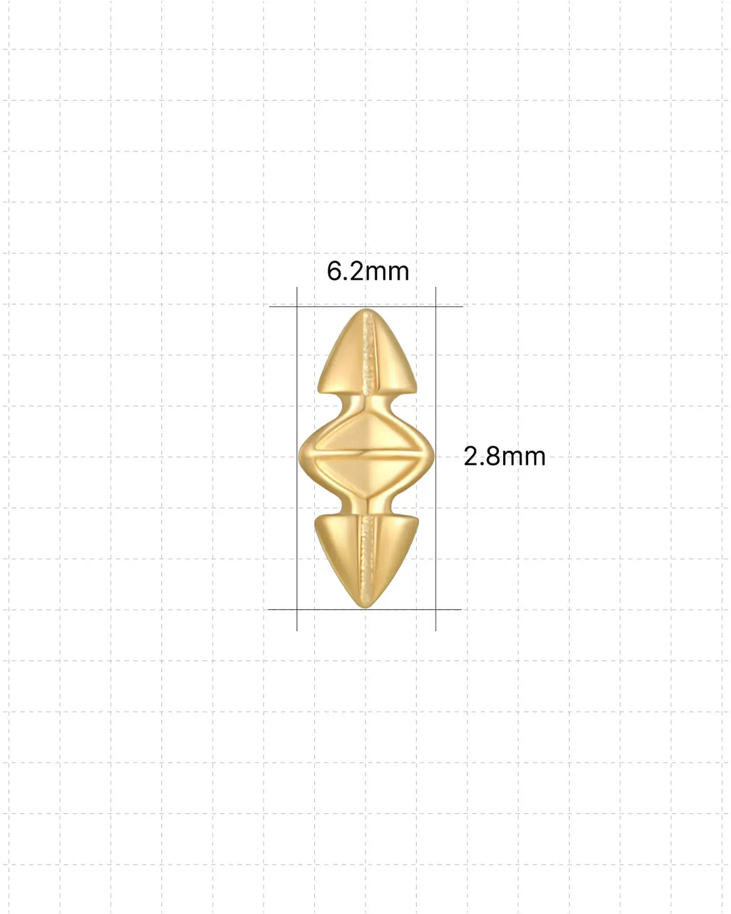 Twin Point Ridge Flatback Stud