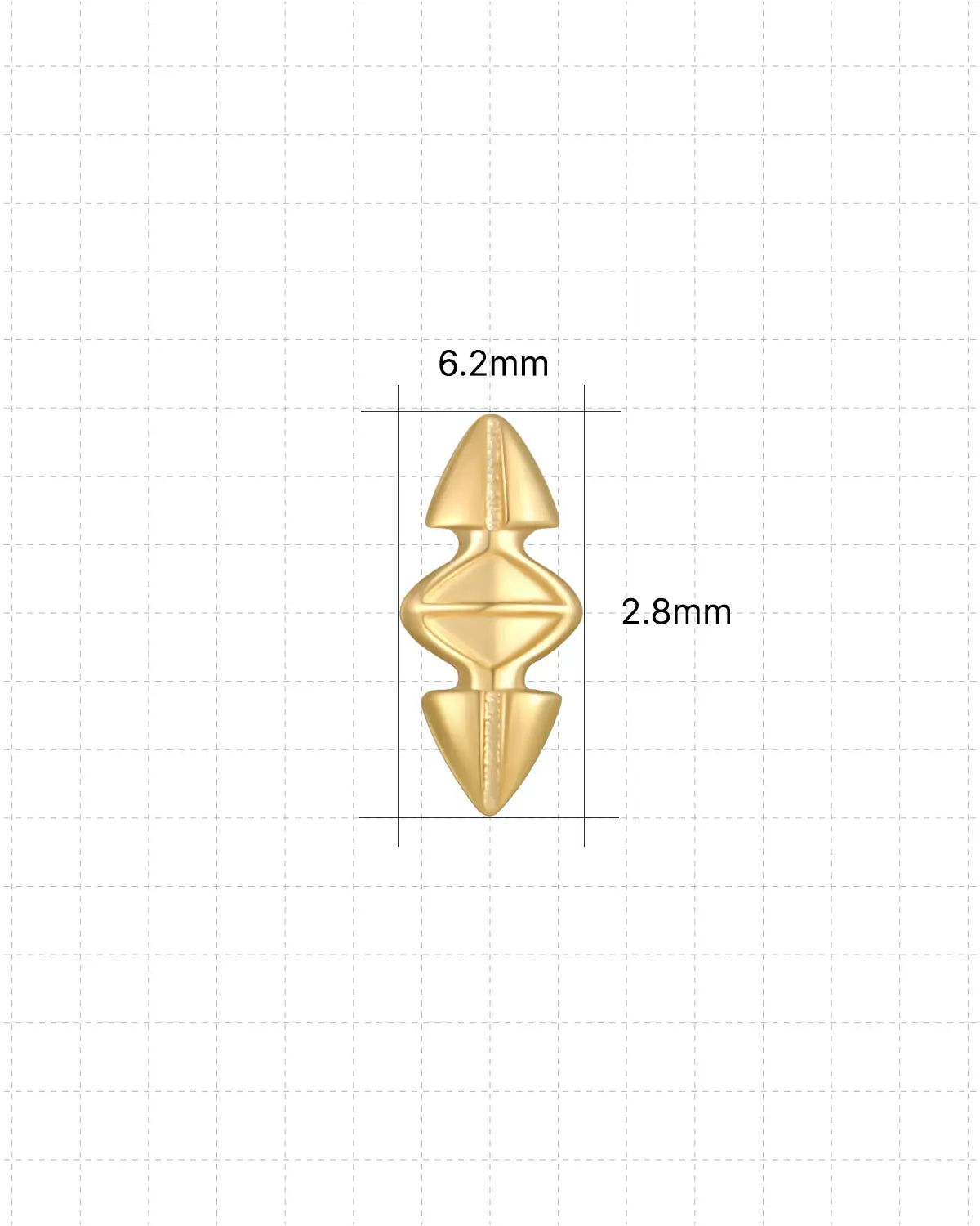 Twin Point Ridge Flatback Stud