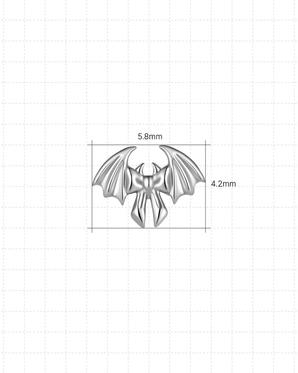 Batwing Silhouette Flatback Stud
