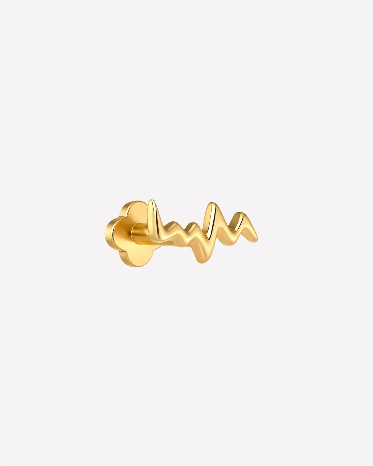 Sculpted Waveform Flatback Stud