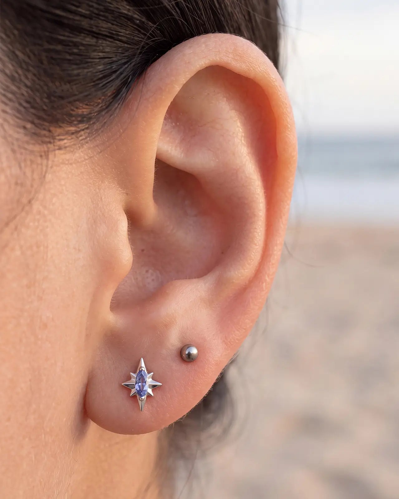 Starlight Compass Flatback Stud