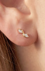 Marquise Duet S-Curve Flatback Stud
