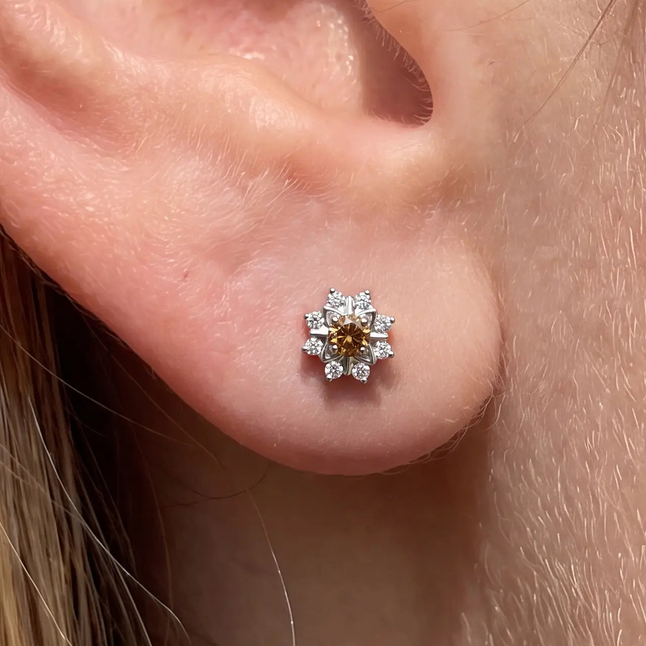 Radiant Sunburst Flatback Stud