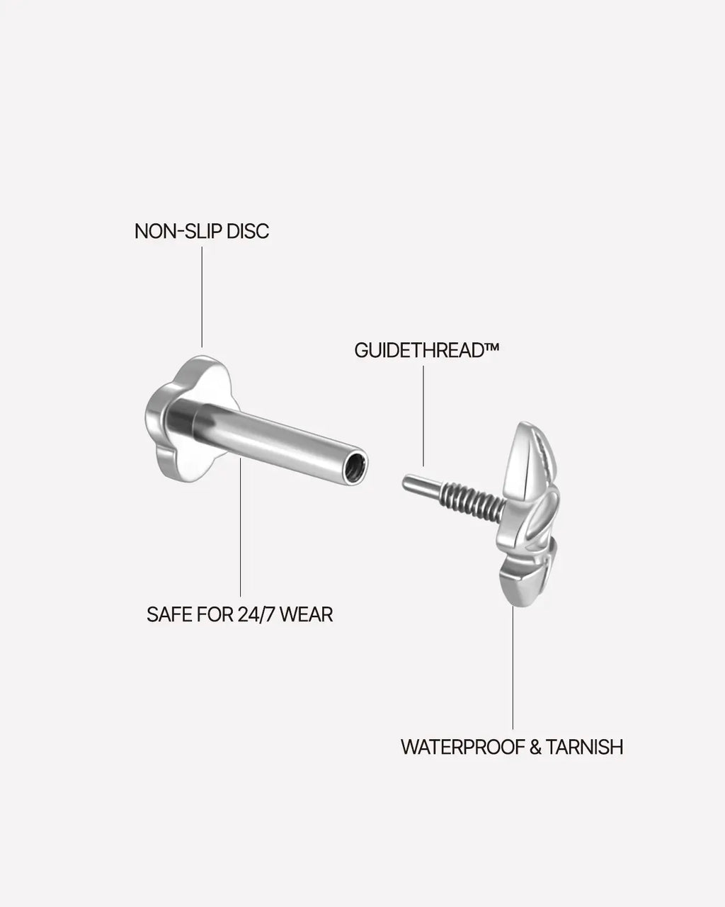 Twin Point Ridge Flatback Stud
