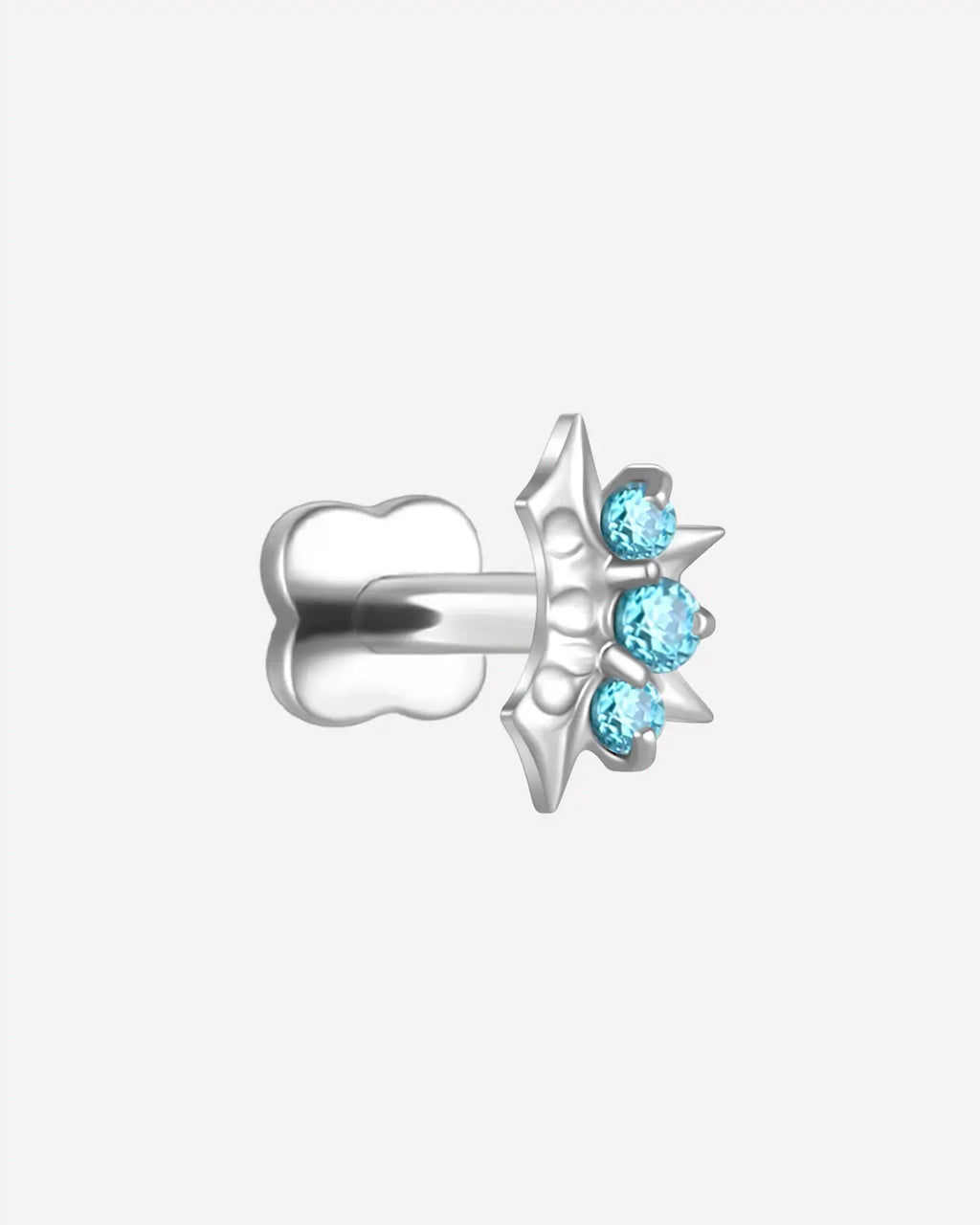 Tri-Stone Starburst Flatback Ohrstecker