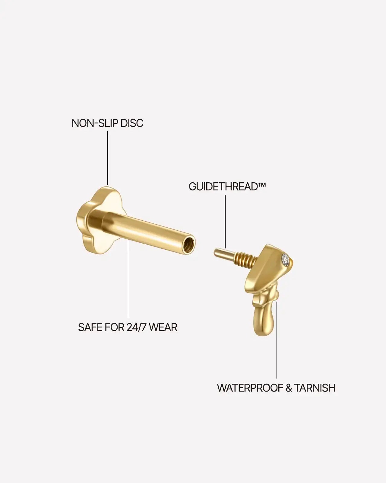 Zirkon-Pilz-Flatback-Stecker