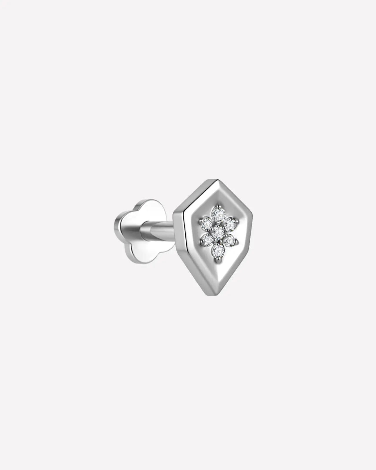 Pentagon Starflower Flatback Stud
