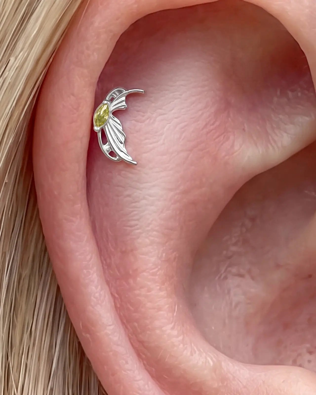 Arete plano de ala de hada
