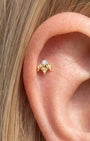 Sylvara Trillium Crest Flatback Stud