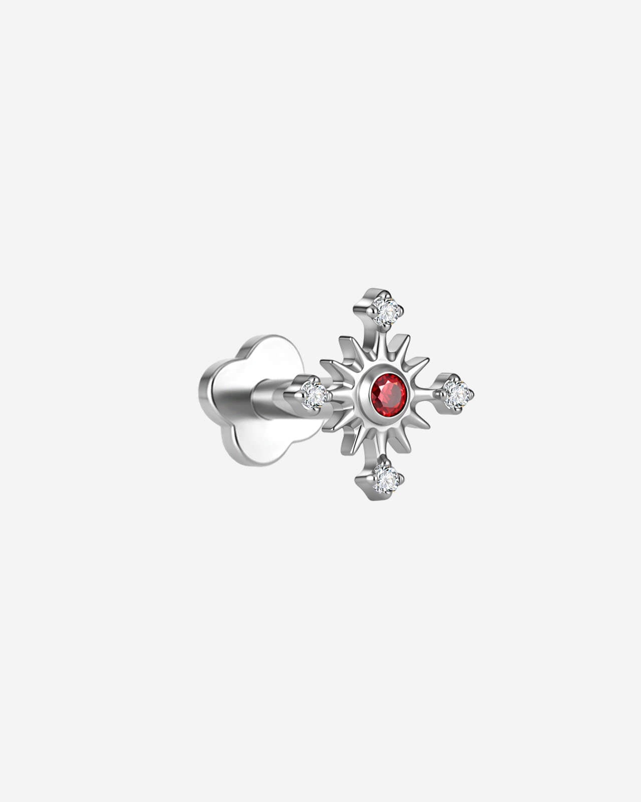 Solar Halo Cross Flatback Stud