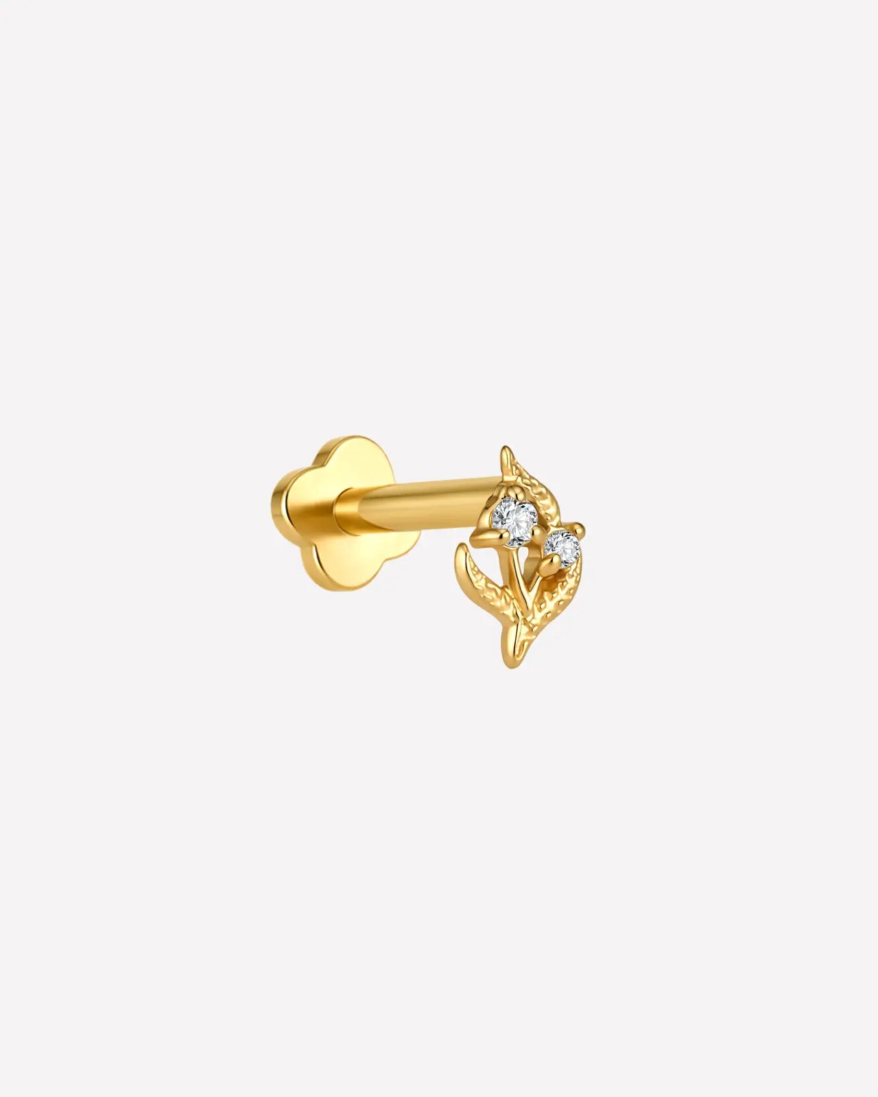 Twin Bloom Vine Flatback Stud