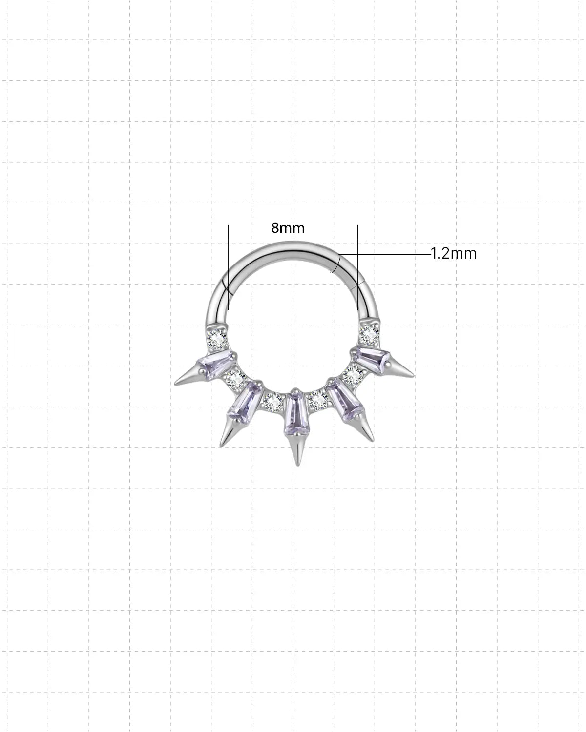 Zircon Spike Fringe Clicker