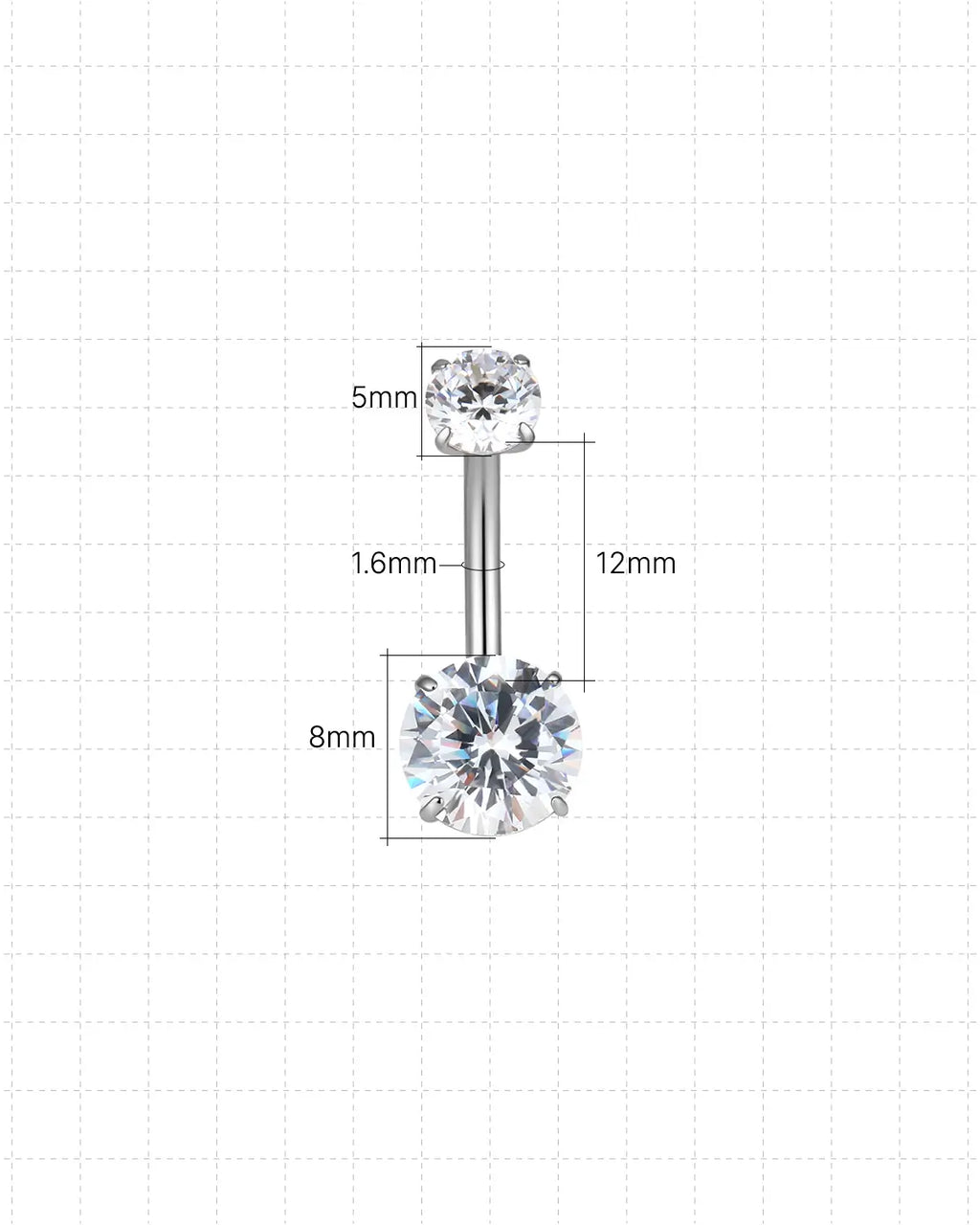 Twin Radiance Belly Button Ring
