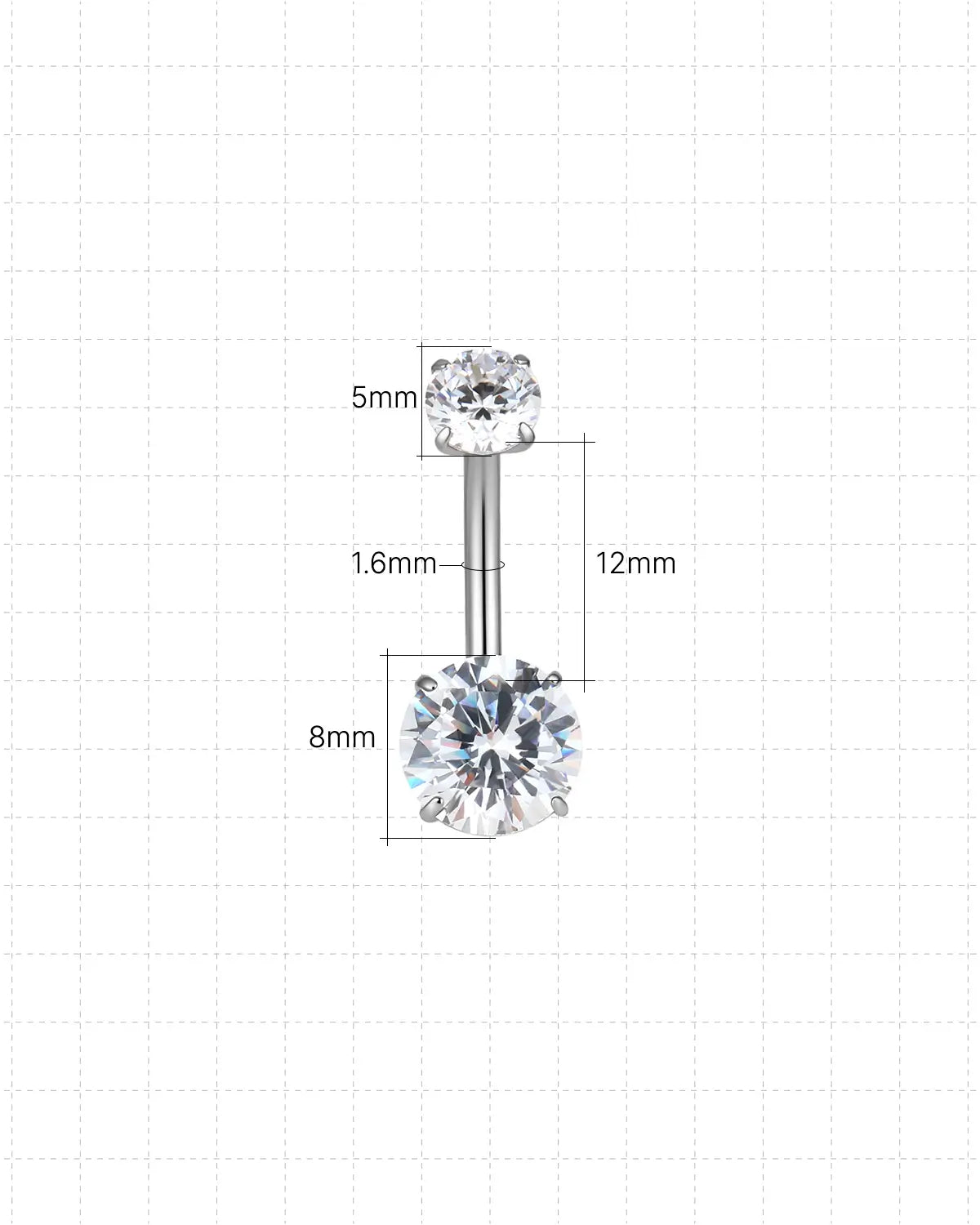 Twin Radiance Belly Button Ring