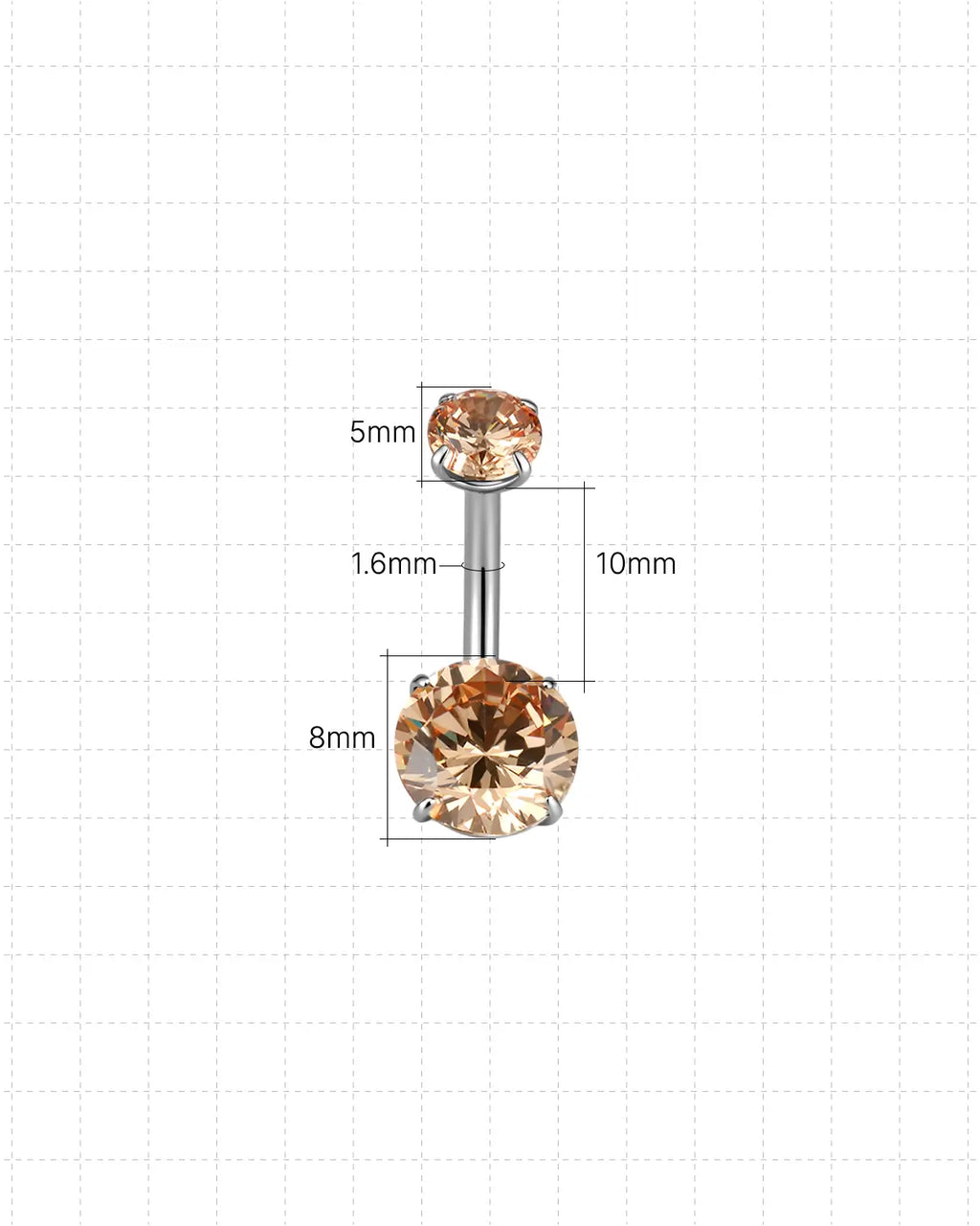 Twin Radiance Belly Button Ring