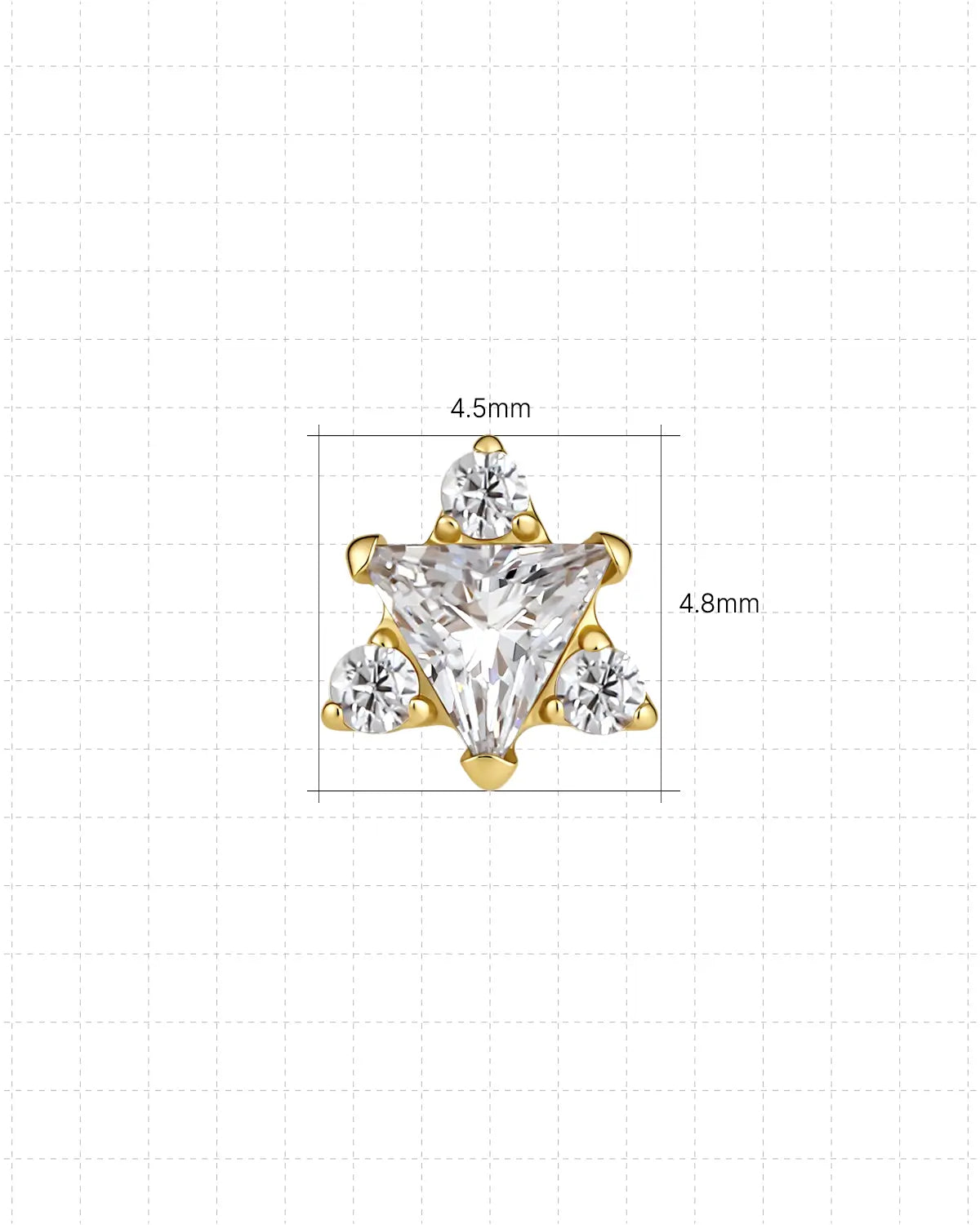 Lavender Trillion Starburst Flatback Stud