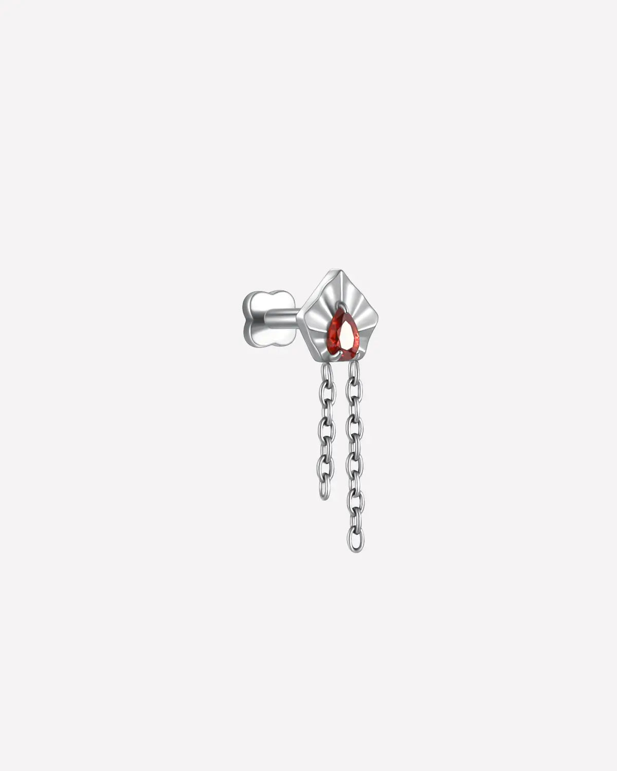 Fünfeckiger Teardrop Drape Flatback Stud