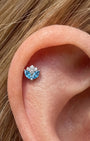 Marquise Petal Bloom Flatback Stud