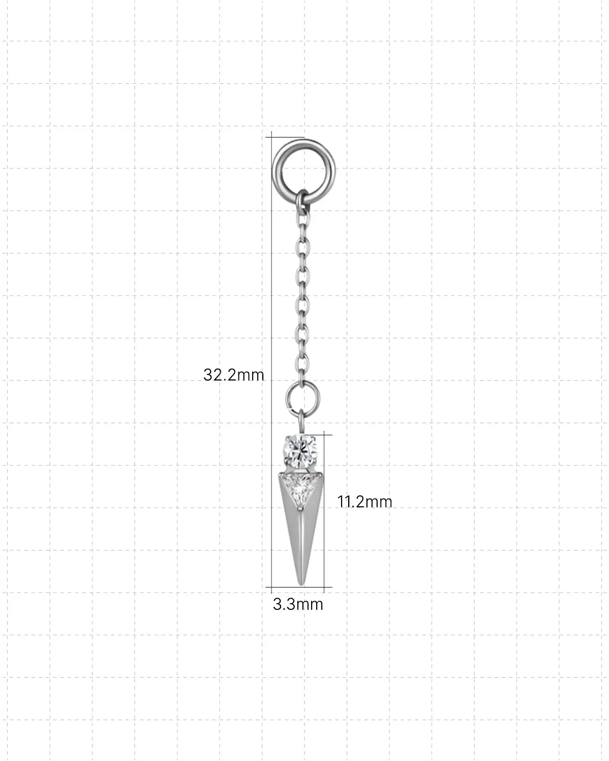 Prism Spike Hoop Charm