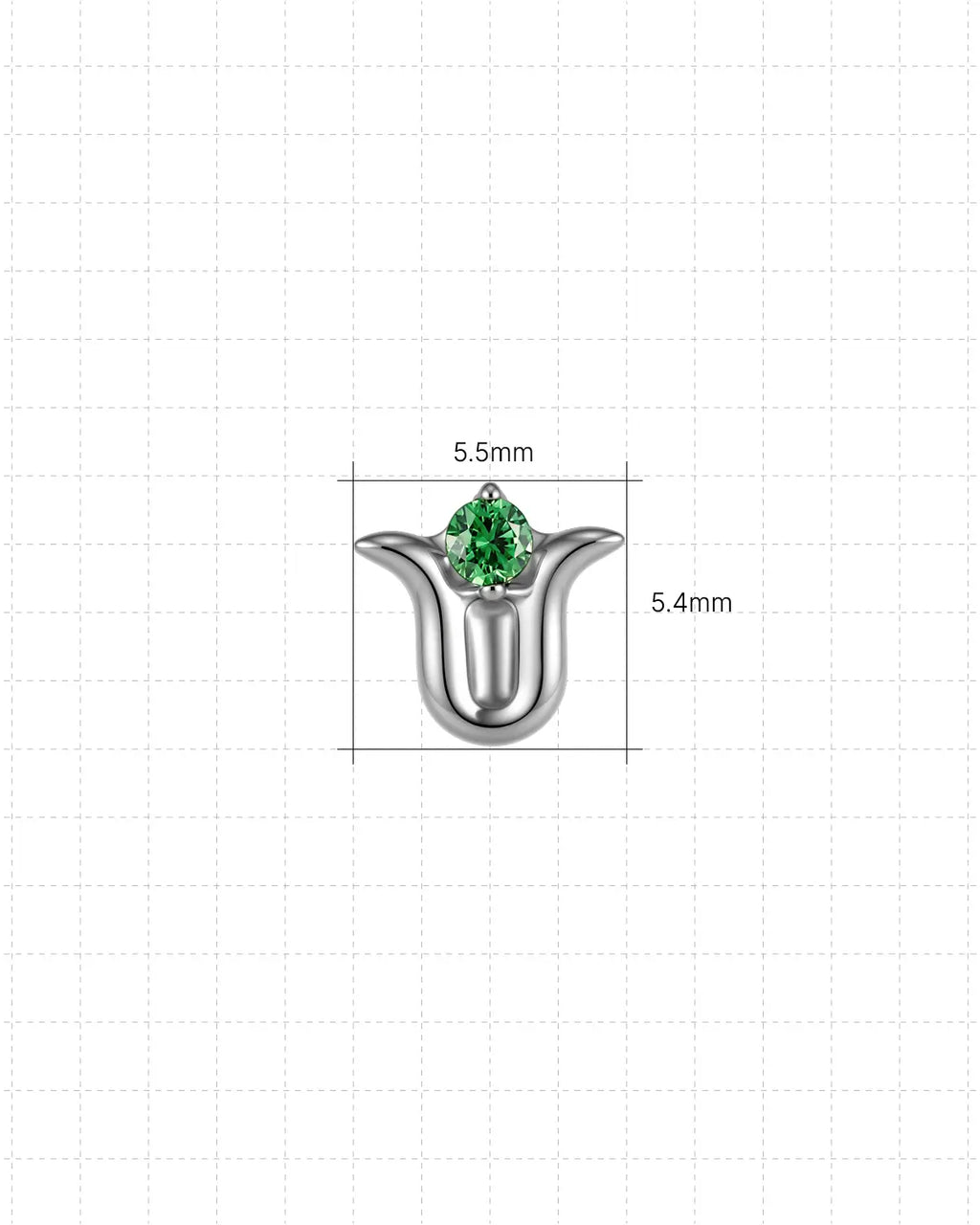 Lotus Bloom Flatback Stud