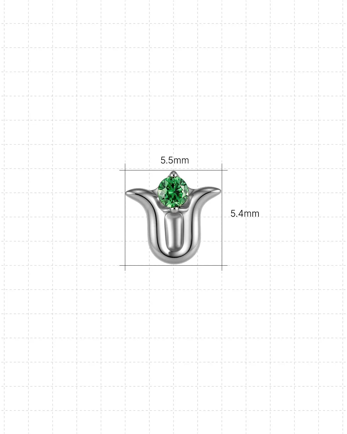 Lotus Bloom Flatback Stud