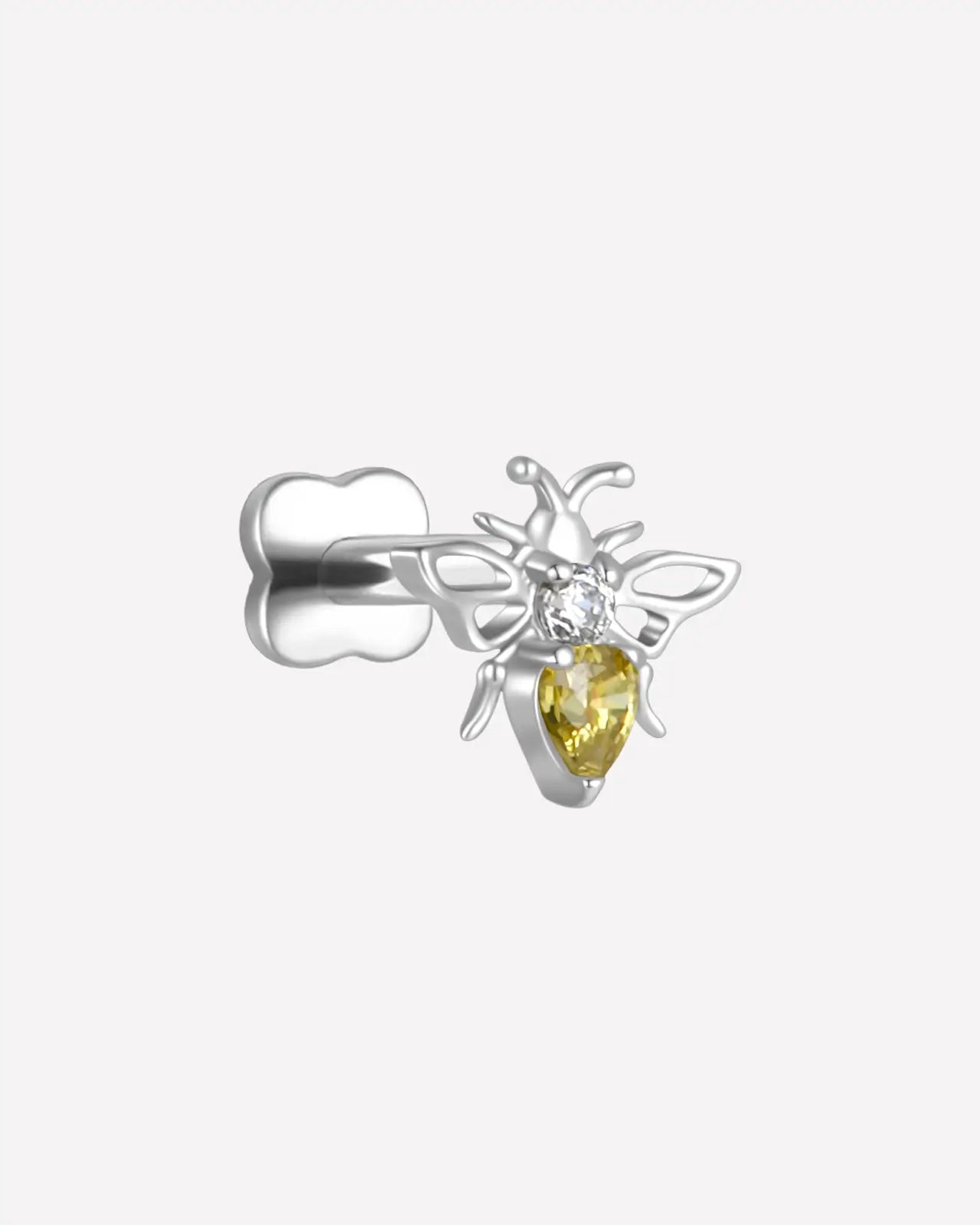 Jeweled Filigree Bee Flatback Stud