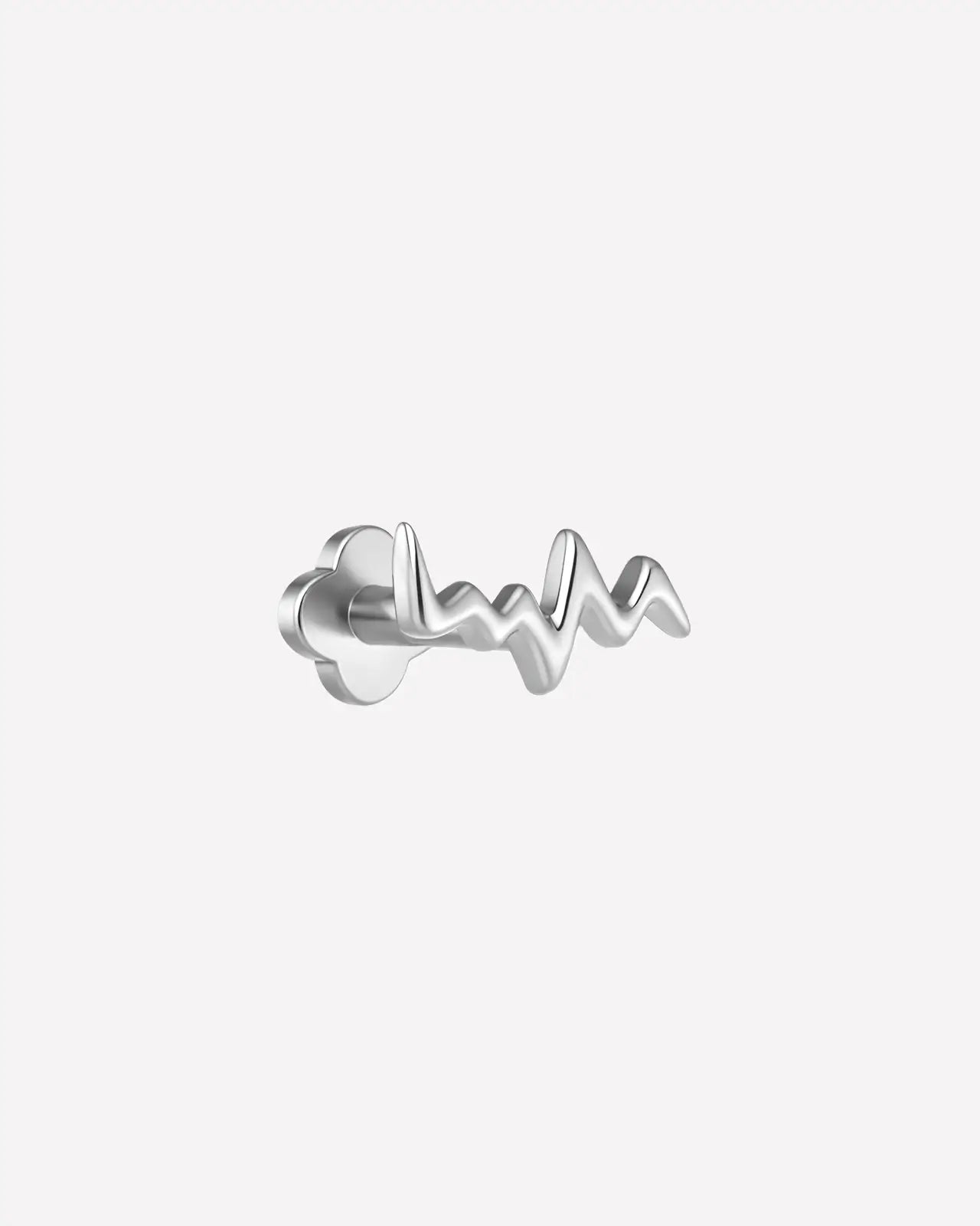 Sculpted Waveform Flatback Stud