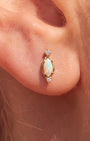 Marquise Opal Duo Diamond Flatback Stud