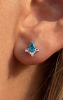 Fleur-De-Lis Teardrop Flatback Stud