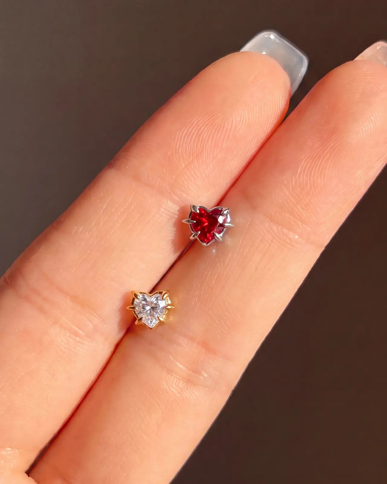 Blooming Heart Halo Flatback Stud