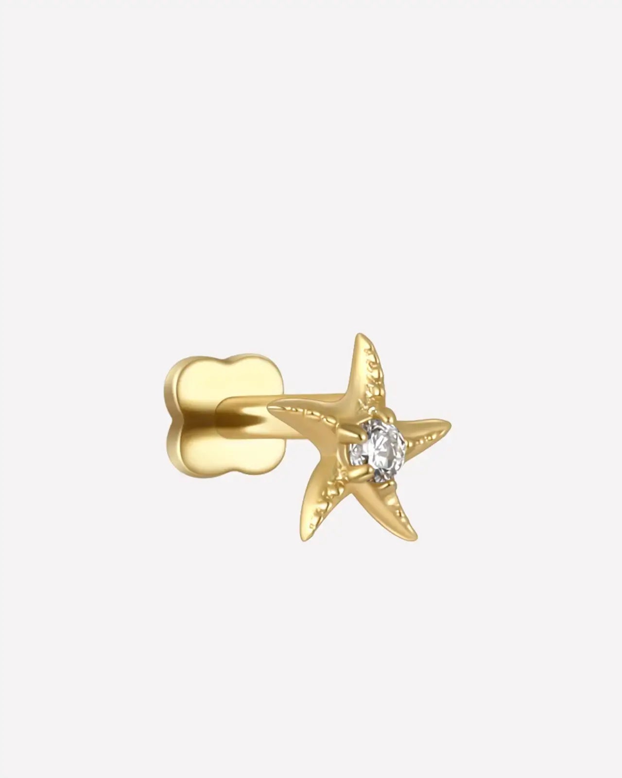 Sea Star Zircon Flatback Stud