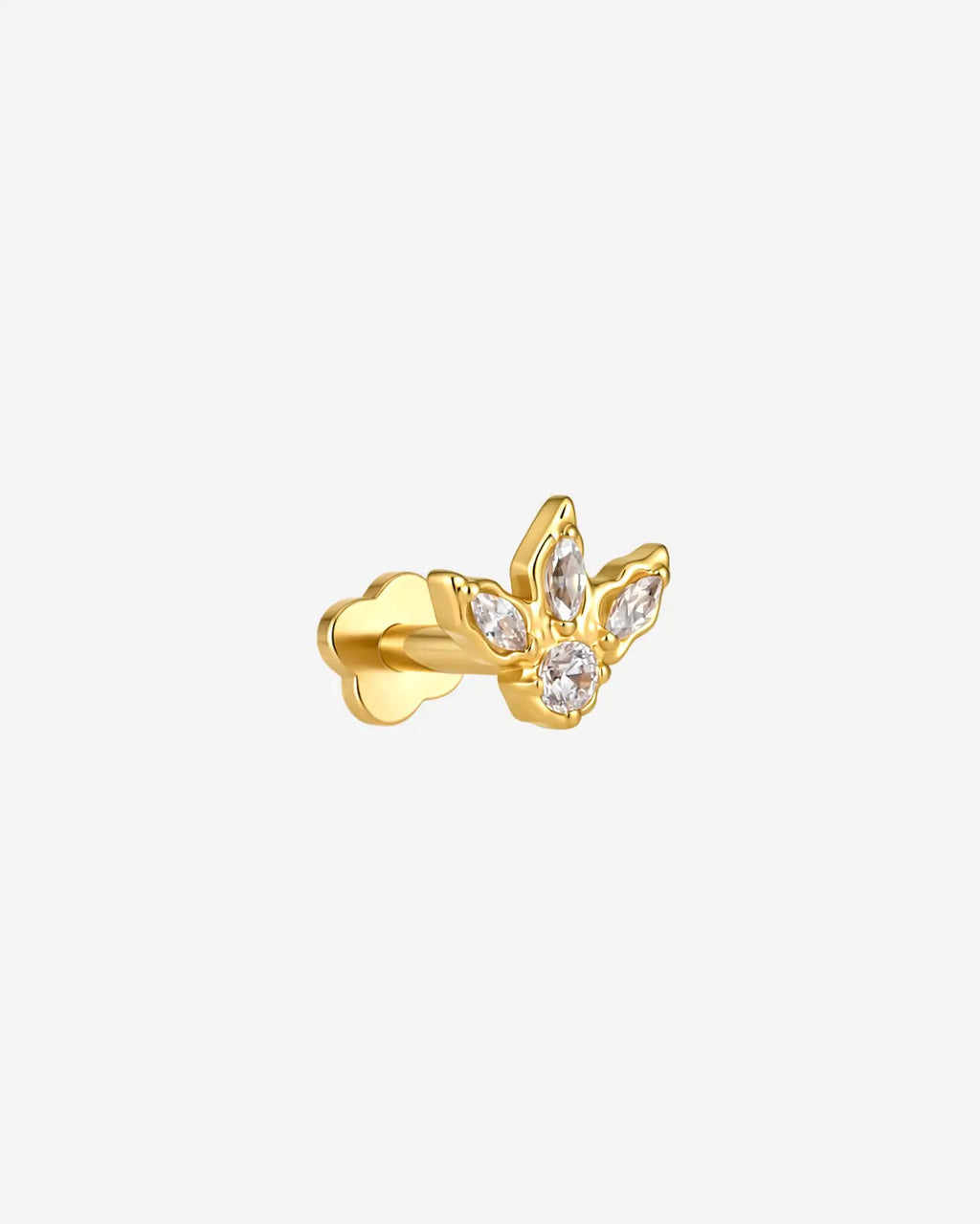 Bird Track Marquise Cluster Flatback Stud